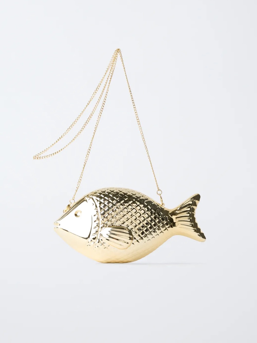 Gold Fish-Shaped bag